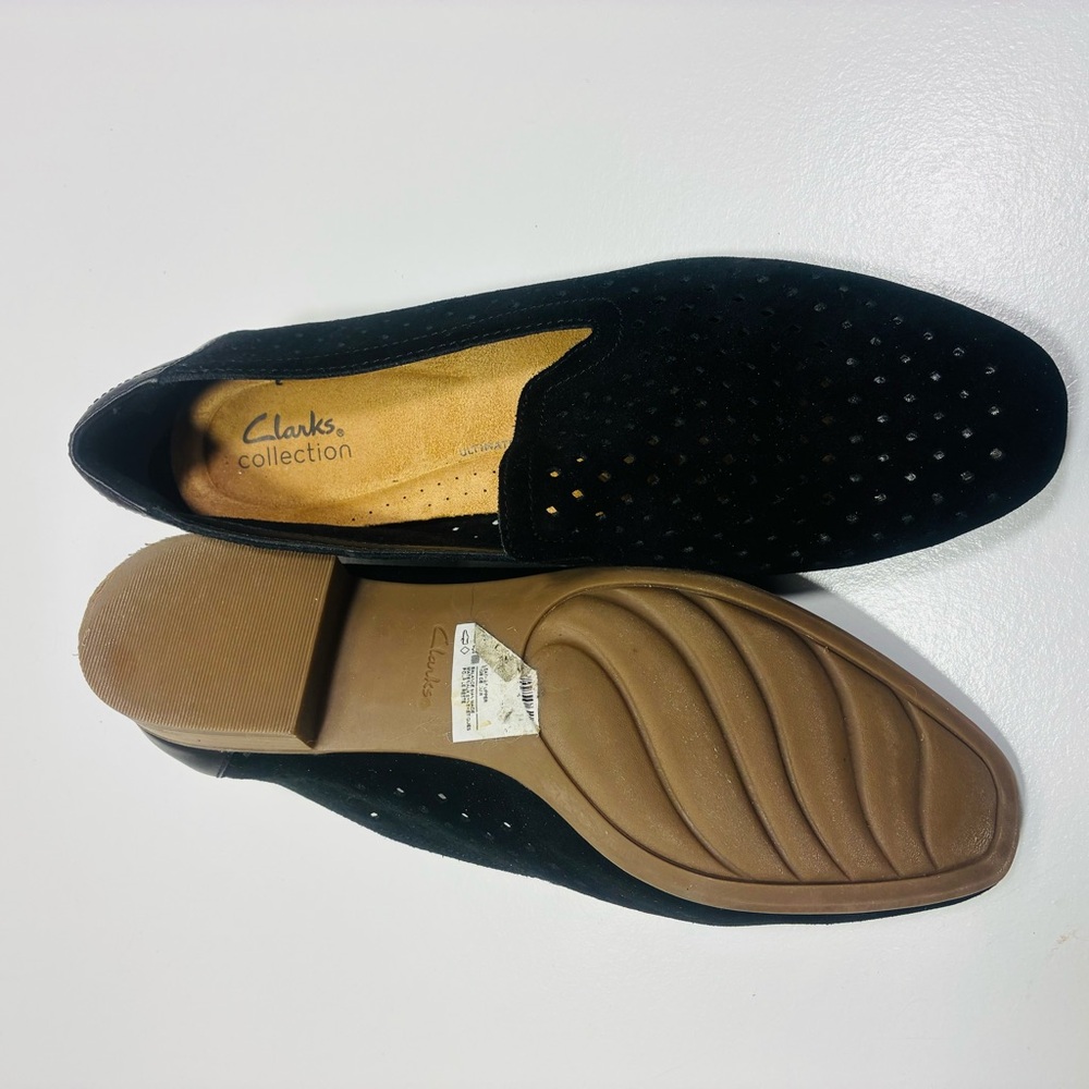Clarks Women Size 9.5 Juliet Hayes Ultimate Comfort Loafers Perforated Upper - Picture 9 of 9